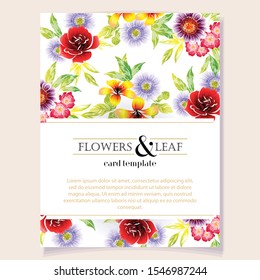 Romantic wedding invitation card suite. Wedding, marriage, bridal, birthday, Valentine's day.
