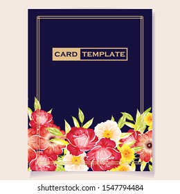 Romantic wedding invitation card suite. Wedding, marriage, bridal, birthday, Valentine's day.