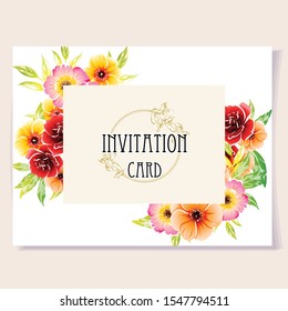 Romantic wedding invitation card suite. Wedding, marriage, bridal, birthday, Valentine's day.