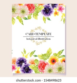 Romantic wedding invitation card suite. Wedding, marriage, bridal, birthday, Valentine's day.
