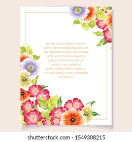 Romantic wedding invitation card suite. Wedding, marriage, bridal, birthday, Valentine's day.