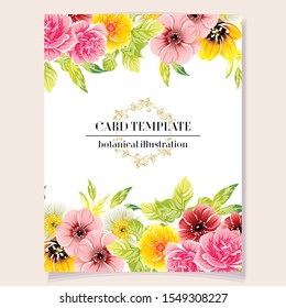 Romantic wedding invitation card suite. Wedding, marriage, bridal, birthday, Valentine's day.