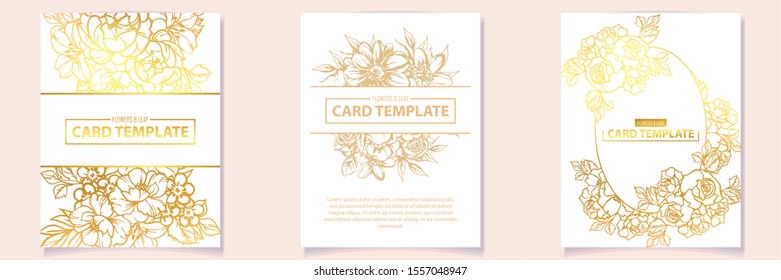 Romantic wedding invitation card suite. Wedding, marriage, bridal, birthday, Valentine's day.