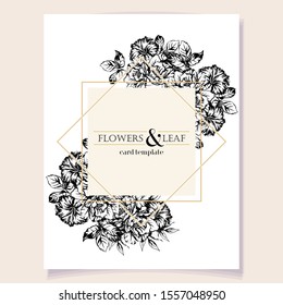 Romantic wedding invitation card suite. Wedding, marriage, bridal, birthday, Valentine's day.