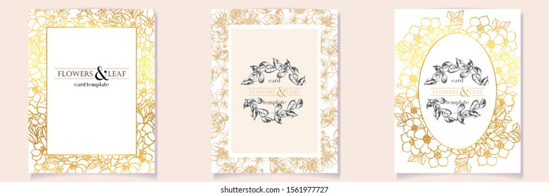 Romantic wedding invitation card suite. Wedding, marriage, bridal, birthday, Valentine's day.