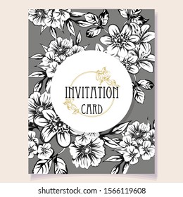 Romantic wedding invitation card suite. Wedding, marriage, bridal, birthday, Valentine's day.