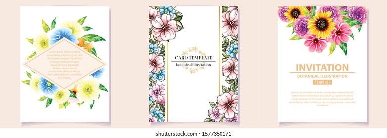 Romantic wedding invitation card suite. Wedding, marriage, bridal, birthday, Valentine's day.