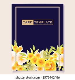 Romantic wedding invitation card suite. Wedding, marriage, bridal, birthday, Valentine's day.