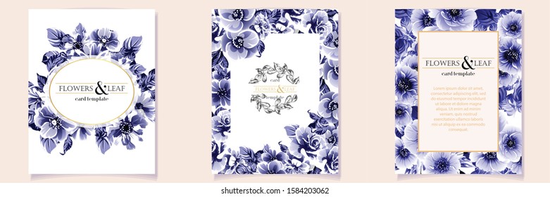 Romantic wedding invitation card suite. Wedding, marriage, bridal, birthday, Valentine's day.