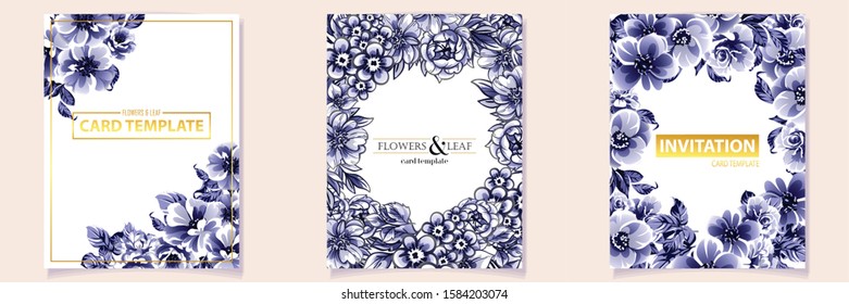 Romantic wedding invitation card suite. Wedding, marriage, bridal, birthday, Valentine's day.