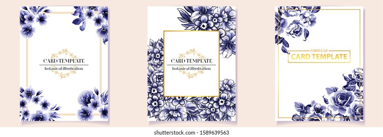 Romantic wedding invitation card suite. Wedding, marriage, bridal, birthday, Valentine's day.