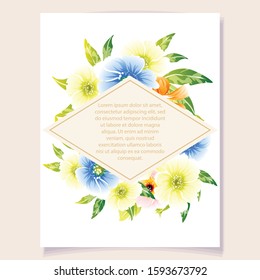Romantic wedding invitation card suite. Wedding, marriage, bridal, birthday, Valentine's day.