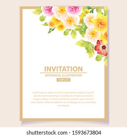 Romantic wedding invitation card suite. Wedding, marriage, bridal, birthday, Valentine's day.