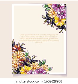 Romantic wedding invitation card suite. Wedding, marriage, bridal, birthday, Valentine's day.
