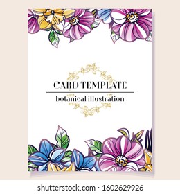 Romantic wedding invitation card suite. Wedding, marriage, bridal, birthday, Valentine's day.