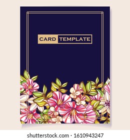 Romantic wedding invitation card suite. Wedding, marriage, bridal, birthday, Valentine's day.
