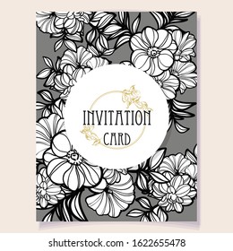 Romantic wedding invitation card suite. Wedding, marriage, bridal, birthday, Valentine's day.