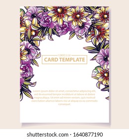 Romantic wedding invitation card suite. Wedding, marriage, bridal, birthday, Valentine's day.