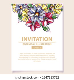 Romantic wedding invitation card suite. Wedding, marriage, bridal, birthday, Valentine's day.