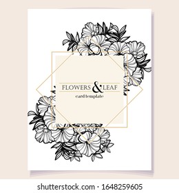 Romantic wedding invitation card suite. Wedding, marriage, bridal, birthday, Valentine's day.