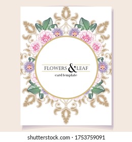 Romantic wedding invitation card suite. Wedding, marriage, bridal, birthday, Valentine's day.