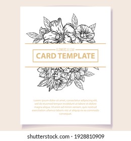 Romantic wedding invitation card suite. Wedding, marriage, bridal, birthday, Valentine's day.