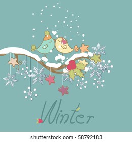 romantic winter card