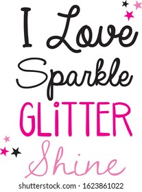 romantic writings in different formats and colored with stars
