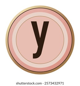 Romantic y Letter Design in Pastel Pink Valentine’s Day Style