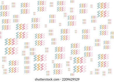 Romantic Zigzag seamless patterns vector design It\'s a form created by freehand merging. Create beautiful fabric patterns designed for print used in the ,wallpaper,paper,fabric, fashion industry
