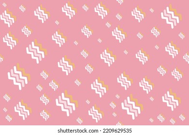 Romantic Zigzag seamless patterns vector design It is a pattern created by combining freehand. Create beautiful fabric patterns. Design for print. Using in the fashion industry.