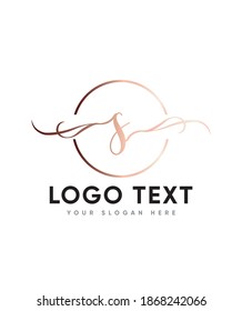 Una plantilla de logotipo S de tipo carta romántica, elegante, elegante y moderna, logotipo vector para identidad empresarial y de empresa 