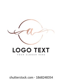 A romantic,classy, elegant, and modern letter type A logo template, Vector logo for business and company identity 