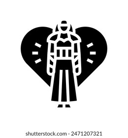 romanticism goth subculture glyph icon vector. romanticism goth subculture sign. isolated symbol illustration