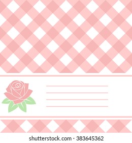 Romantik postard with rose