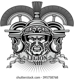 Romas legions coat of arms with skull, grunge.vintage design t-shirts
