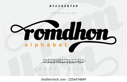 Romdhon muslim alphabet. Luxury ramadan mubarak typography