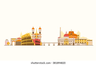 Rome abstract skyline