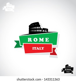 Rome banner - vector illustration