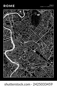 Mapa de la ciudad de Roma, Mapa de cartografía, Mapa de distribución de calles