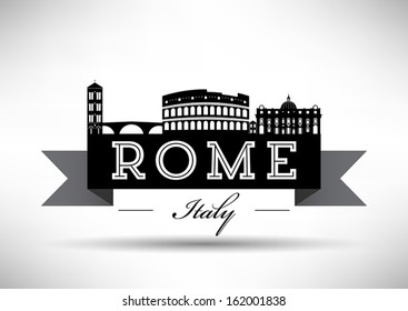 Rome City Silhoutte Design