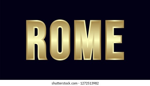 Rome City Typography vector design. Greetings for T-shirt, poster, card and more