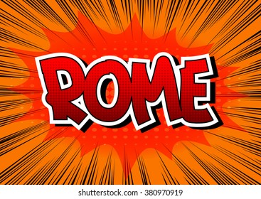 Rome - Comic book style word