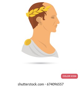 Rome emperor color flat icon for web and mobile design