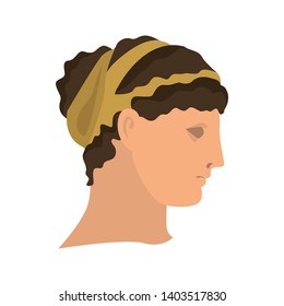 Rome girl color vector icon. Flat design