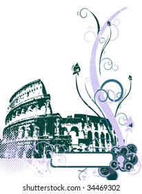 Rome grunge background