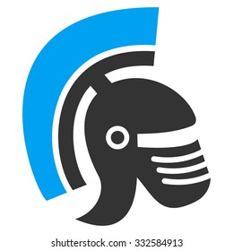 Rome Helmet vector icon. Style is flat symbol, rounded angles, white background.