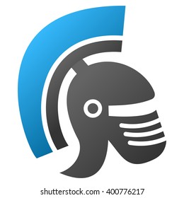 Rome Helmet vector toolbar icon for software design. Style is a gradient icon symbol on a white background.
