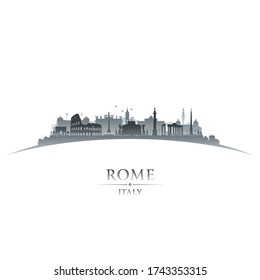 Rome Italy city skyline silhouette. Vector illustration