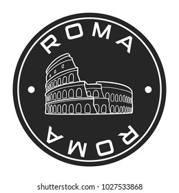 Rome Lazio Italy Europe Stamp Logo Icon Symbol Design